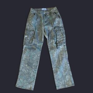 Men's Green Tie-Dye Cargo Pants